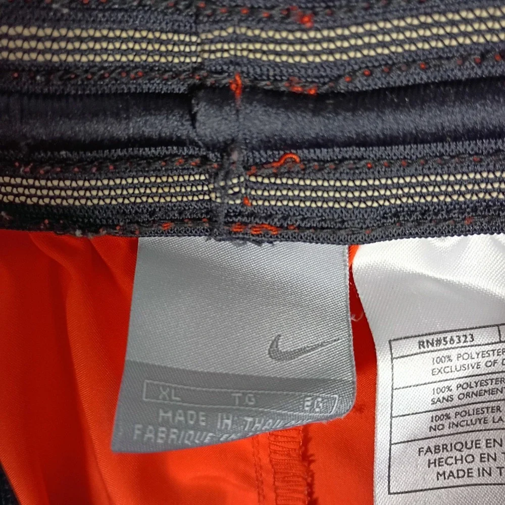 Nike Mens Orange Athletic Shorts XL‎ Side Stripe Swoosh Vintage Y2K Running Gym